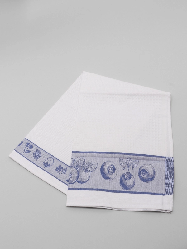 Полотенце Жаккард жак "Черника синий", 240 г/кв.м, 45 х 65 см