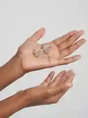 Серебряный крабики Набор ( 2ШТ )Полу мецяц