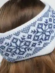 Ледяной повязка на голову, теплая, вязаная с ушами.