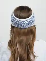 Ледяной повязка на голову, теплая, вязаная с ушами.