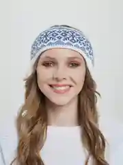 Ледяной повязка на голову, теплая, вязаная с ушами.