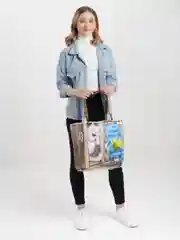 Голубой хозяйственные сумки