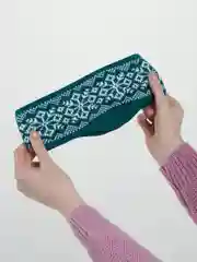 Морской повязка на голову, теплая, вязаная с ушами.