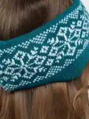 Морской повязка на голову, теплая, вязаная с ушами.