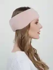 Конфетный повязка на голову, теплая, вязаная с ушами.