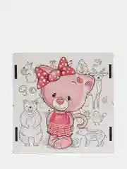 Пазл из дерева "Розовая кисуля"