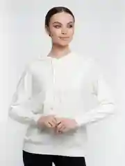 Белый свитер С КАПЮШОНОМ