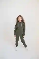 Хаки спортивный костюм двойка для девочек и мальчиков