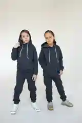 Угольный спортивный костюм двойка для девочек и мальчиков