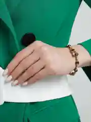 Аметистовый браслет восток с бисером и кристаллами 18-22 см / Браслет женский / Браслет из бисера