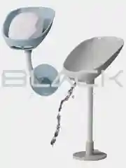 Серый мыльница на присоске со сливом на ножке