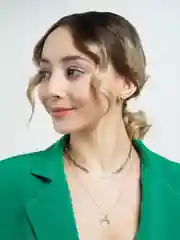 Золотой многослойная цепочка с подвеской "Луна"