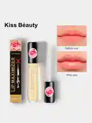 Белый блеск для увеличения губ / блеск для губ, прозрачный Kiss Beauty