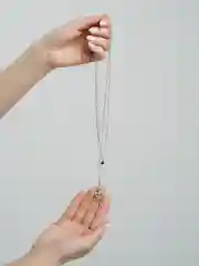 Серебряный многослойная цепочка с подвеской "Змея"