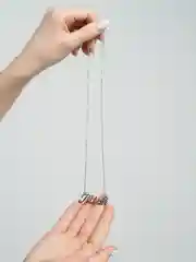 Серебряный цепочка с подвеской "Bitch"