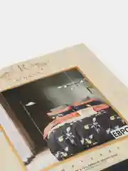 Синий меланж комплект постельного белья ЕВРО