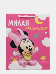 Пакет подарочный "Милая малышка", Минни Маус, 31х40х11,5 см