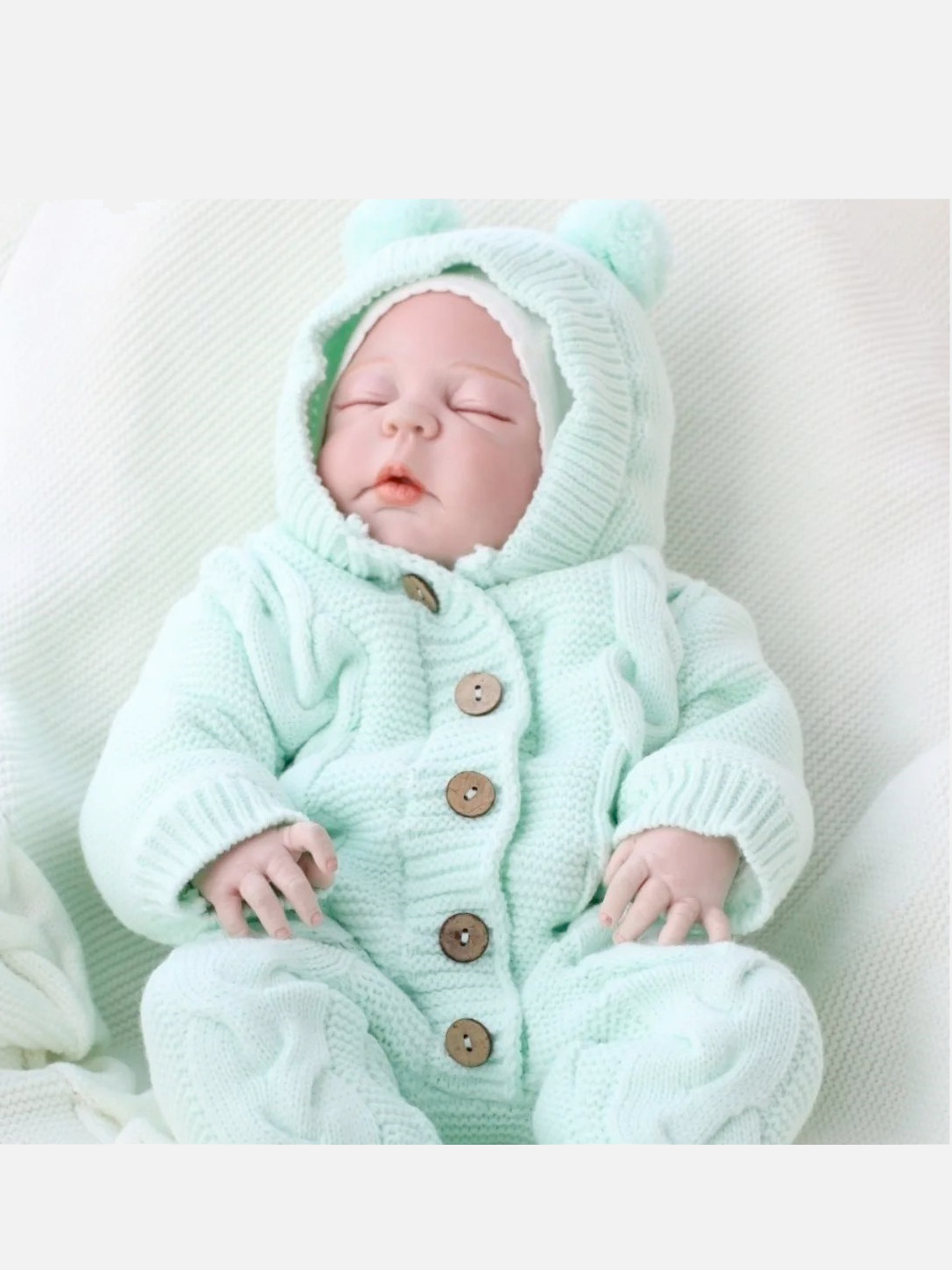 Комбинезон для новорожденных/утепленный вязаный комбинезон с капюшоном/навыписку/в роддом купить по цене 1800 ₽ в интернет-магазине KazanExpress