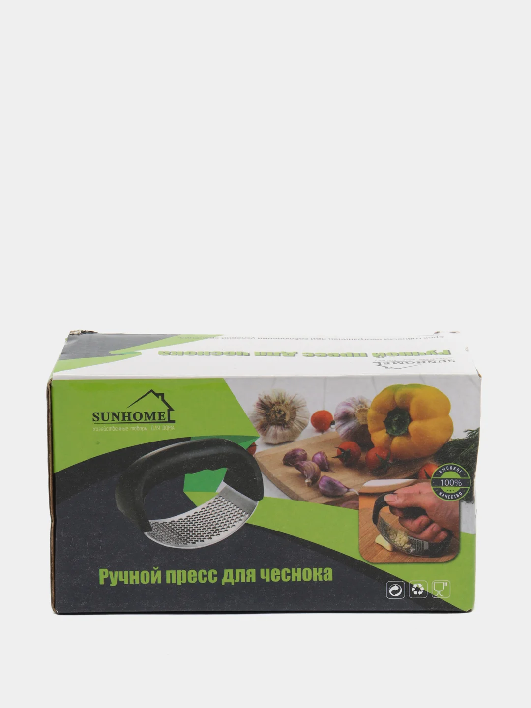 Черный ручной пресс для чеснока