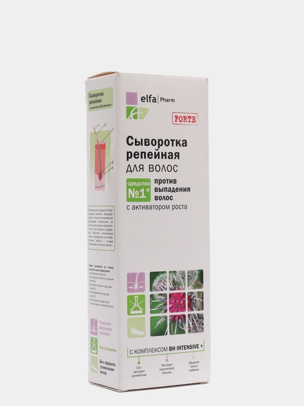 Elfa Pharm Сыворотка Репейная против выпадения волос с активатором роста, 100 мл