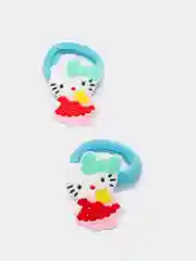 Бирюзовый резинки для волос мультяшные "Hello kitty - Хелло Китти" и "Единорог"