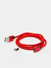 Красный usb кабель магнитный Quick Charge 3.0 быстрый заряд с передачей данных, 2-х метровые