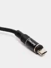 Черный usb-кабель магнитный Twitch 2.1 A, type-c, lightning