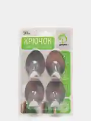 S Набор крючков на липучке "Доляна" овал, 4 шт, металл