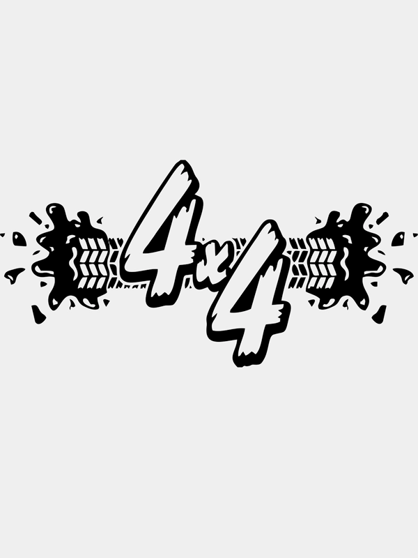 Наклейка на автомобиль "4x4 бездорожье/нива"