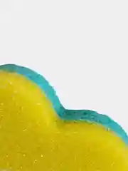 Желтый губка фигурная,  двусторонняя, массажная для тела, бани, душа