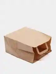 Пакет бумажный, крафт, с плоскими ручками, 24 х 14 х 28