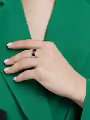 Серебряный кольцо покерное в стиле панк