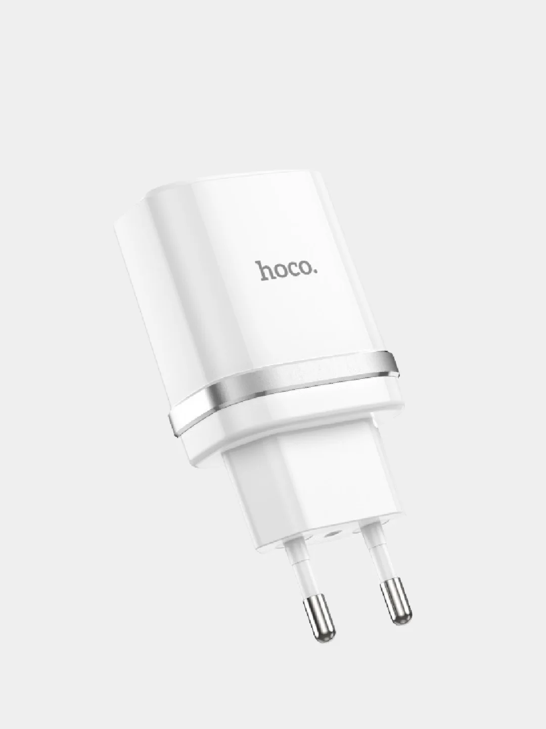Белый сетевое зарядное устройство 18 W, Блок питания QC 3.0, Быстрая зарядка USB, Hoco C12Q