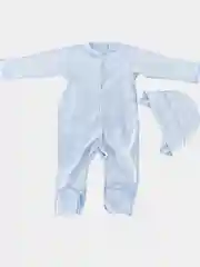 Голубой комбинезон ШВЫ НАРУЖУ "ANGEL"+ЧЕПЧИК