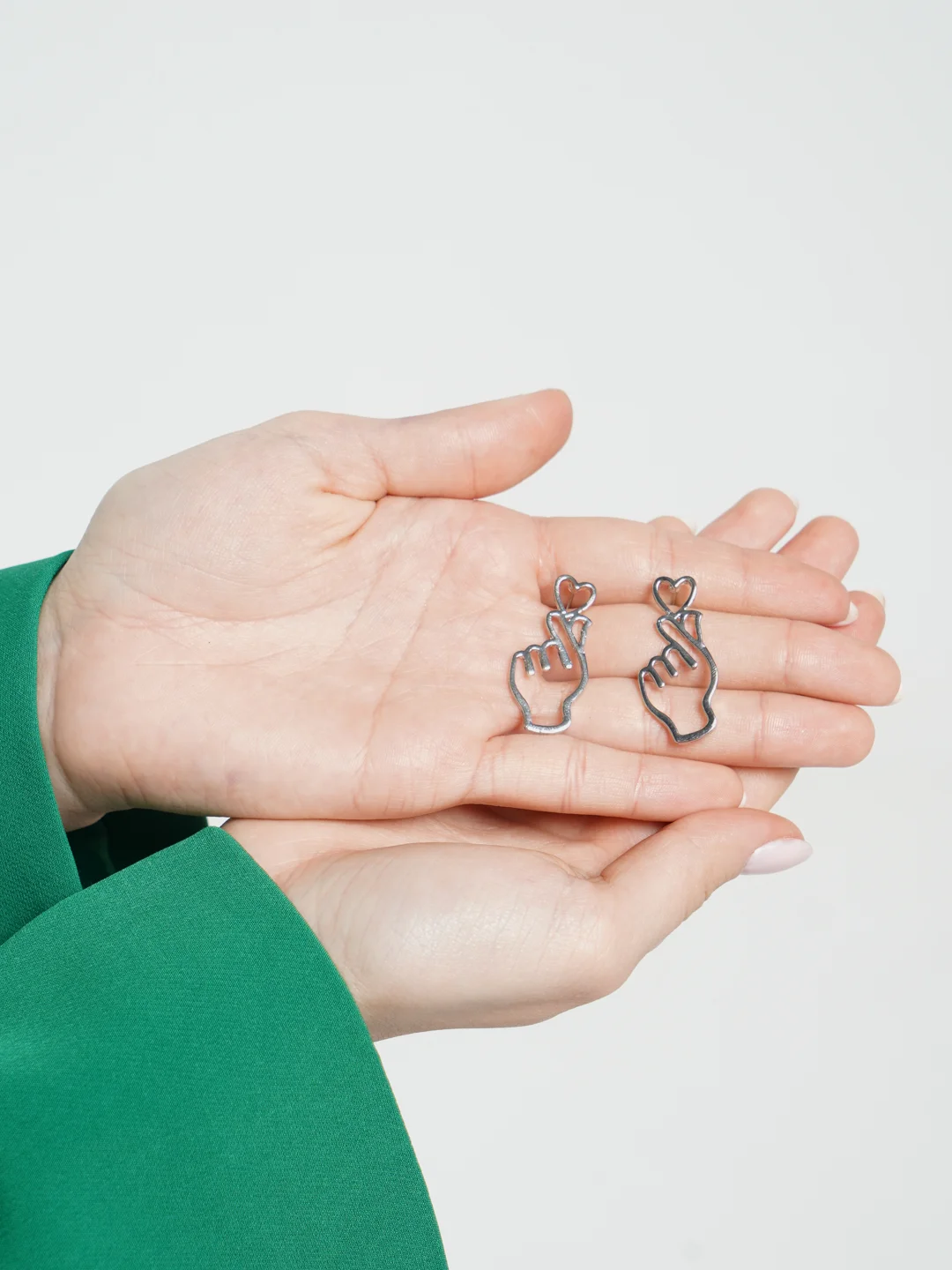Серебряный серьги висячие "Gesture" в стиле K-pop в корейском стиле, длинные серьги женские, мужские