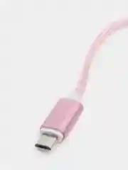 Розовый usb кабель 2.0 А  Apple Lythning, type C, micro usb