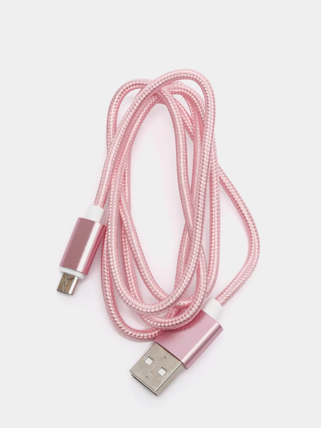 Розовый usb кабель 2.0 А Apple Lythning, type C, micro usb