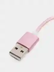 Розовый usb кабель 2.0 А  Apple Lythning, type C, micro usb
