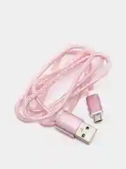 Розовый usb кабель 2.0 А  Apple Lythning, type C, micro usb