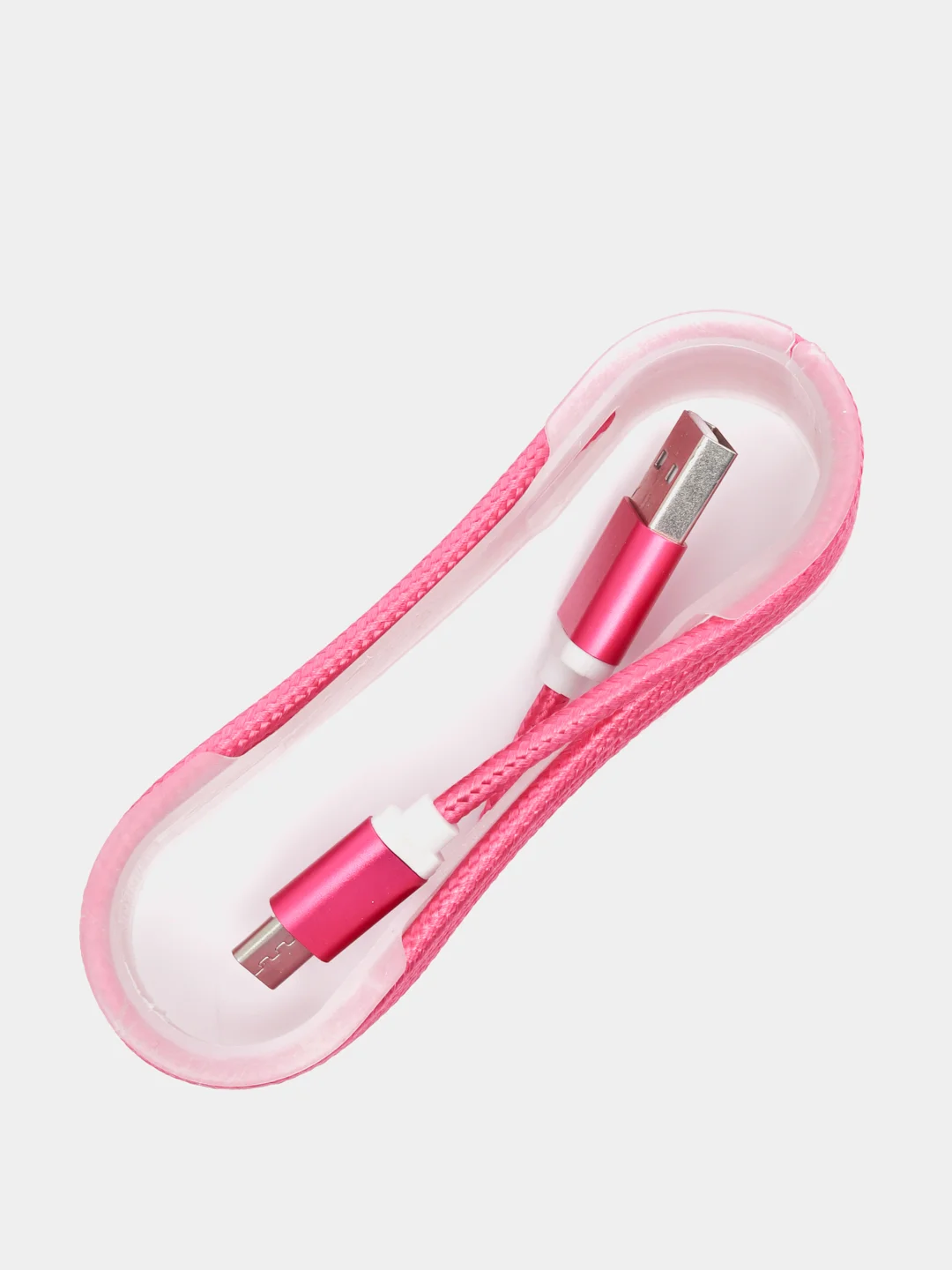 Фуксия usb кабель для зарядки и передачи данных 2.0 А нейлоновый 1.35 м, micro usb, type c