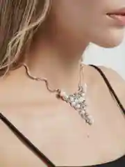 Колье жемчужное, свадебное, 37 (+6) см