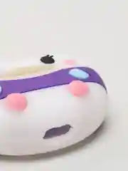 Белый чехол AirPods, силиконовый, с карабином
