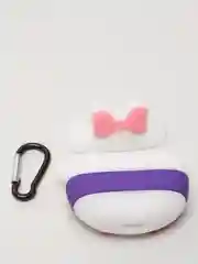 Белый чехол AirPods, силиконовый, с карабином