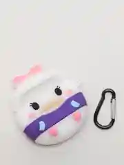 Белый чехол AirPods, силиконовый, с карабином