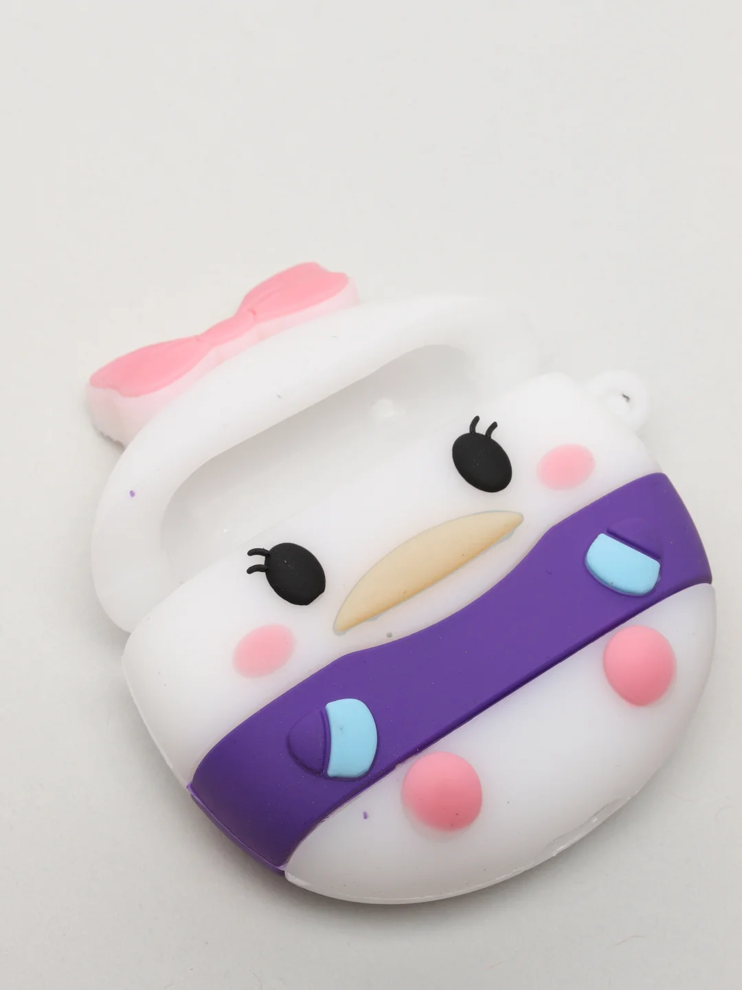 Белый чехол AirPods, силиконовый, с карабином