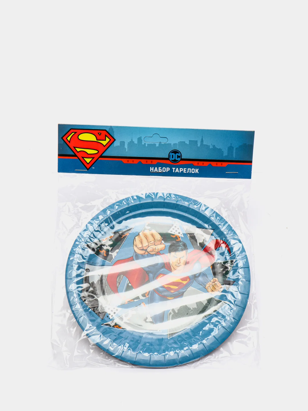 Superman набор бумажных тарелок-1, 6 шт, d=180 мм
