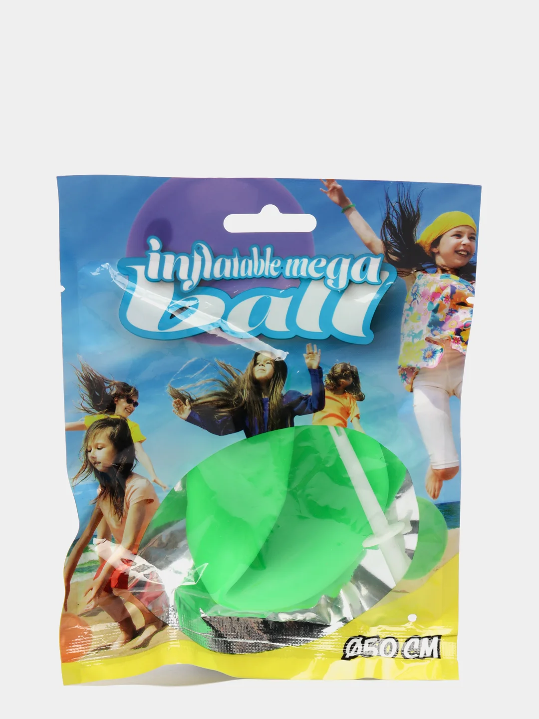 Зеленый мяч "Мега" надувной