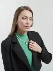 Колье женское, в форме цепи, золотистое