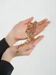 Колье женское золотистое в форме цепи
