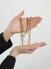 Колье женское, золотистое, в форме цепи